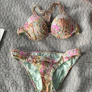 Victoria Secret Bikini with 2 matching bottoms